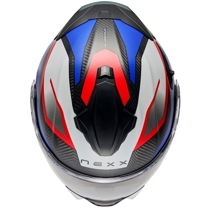 Klapphelm Motorrad Nexx X.Lifetour PRO Mile matt blau-rot