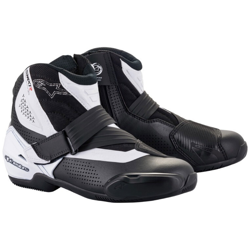 Alpinestars SMX-1 R belüftete Motorradstiefel schwarz-weiß