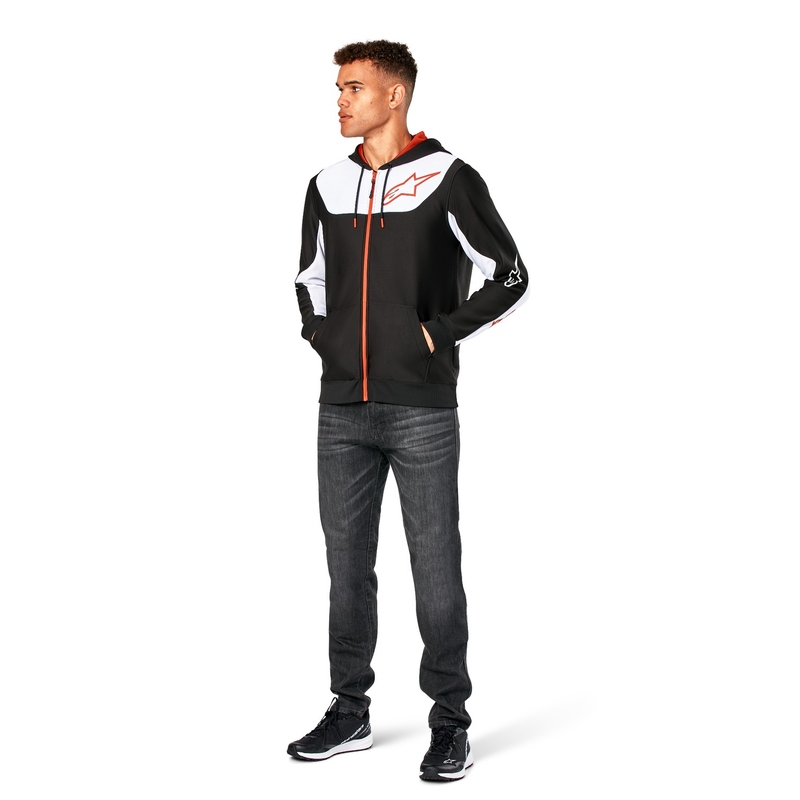 Alpinestars Sessions 3 Hoodie schwarz-weiß-rot