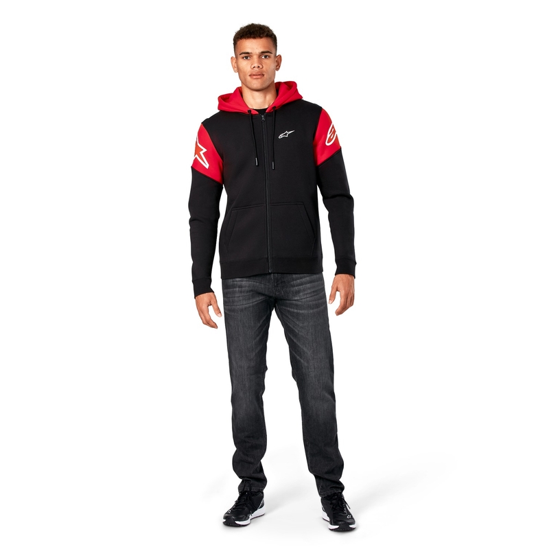 Alpinestars Velocity Hoodie schwarz-rot