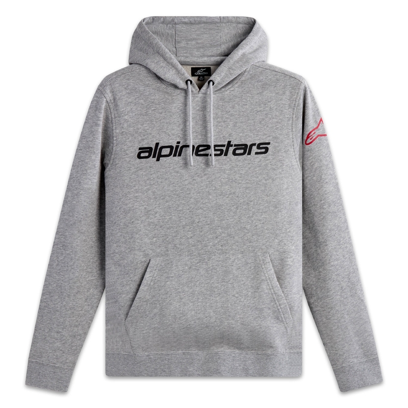 Alpinestars Wordmark Hoodie 3 grau-rot-schwarz