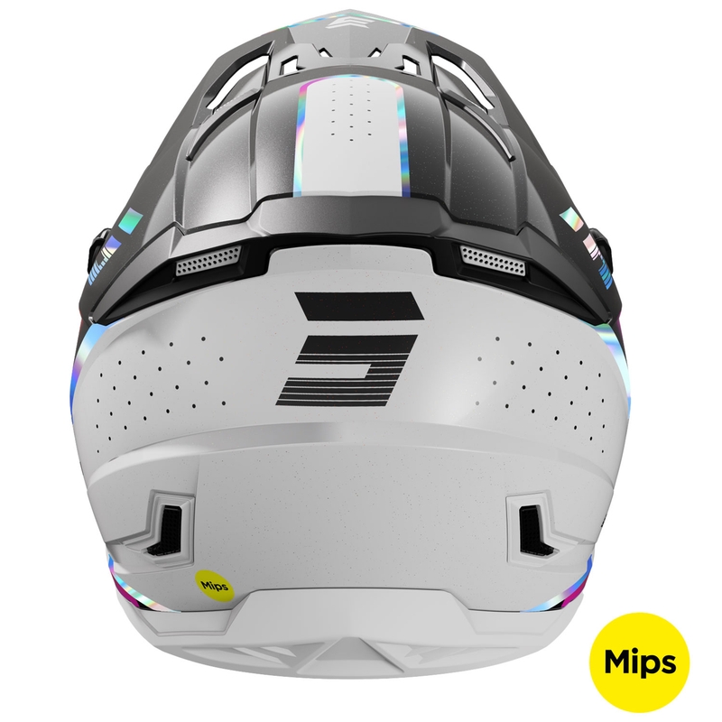 Motocross-Helm Shot Core Honor schwarz-holografische Perle