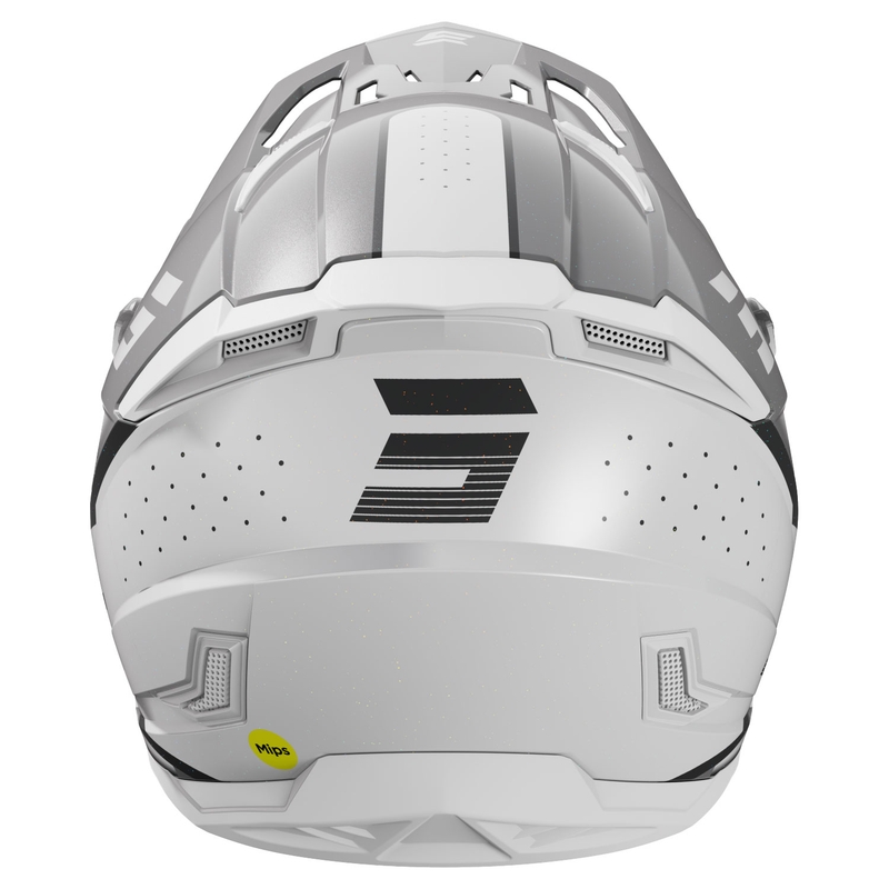 Motocross-Helm Shot Core Honor grau-perlmutt