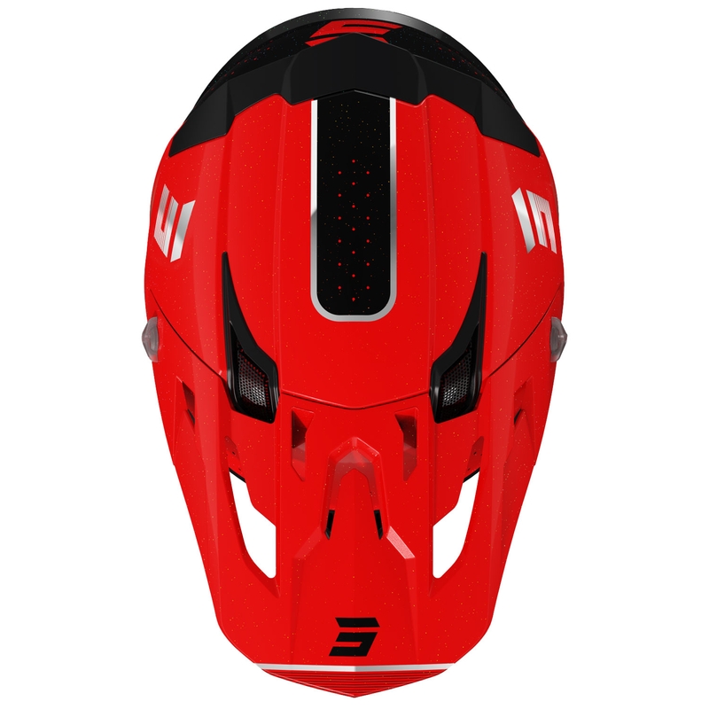 Motocross-Helm Shot Core Honor rot-schwarz-perlmutt