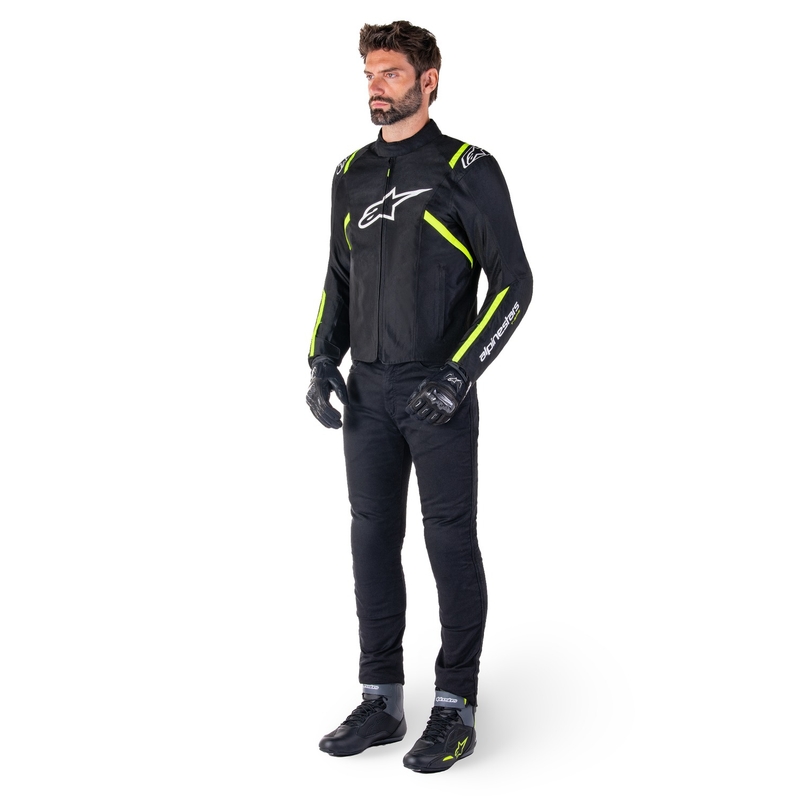 Alpinestars T-SPS 2 Wasserdichte Motorradjacke Schwarz-Weiß-Fluogelb