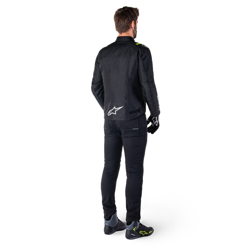 Alpinestars T-SPS 2 Wasserdichte Motorradjacke Schwarz-Weiß-Fluogelb