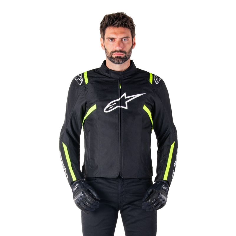 Alpinestars T-SPS 2 Wasserdichte Motorradjacke Schwarz-Weiß-Fluogelb