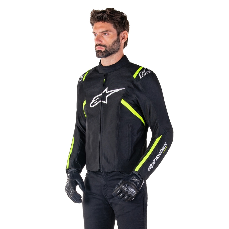 Alpinestars T-SPS 2 Wasserdichte Motorradjacke Schwarz-Weiß-Fluogelb