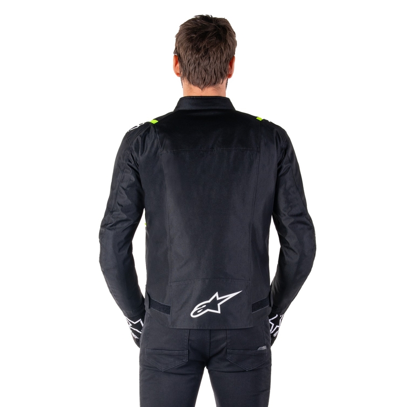 Alpinestars T-SPS 2 Wasserdichte Motorradjacke Schwarz-Weiß-Fluogelb