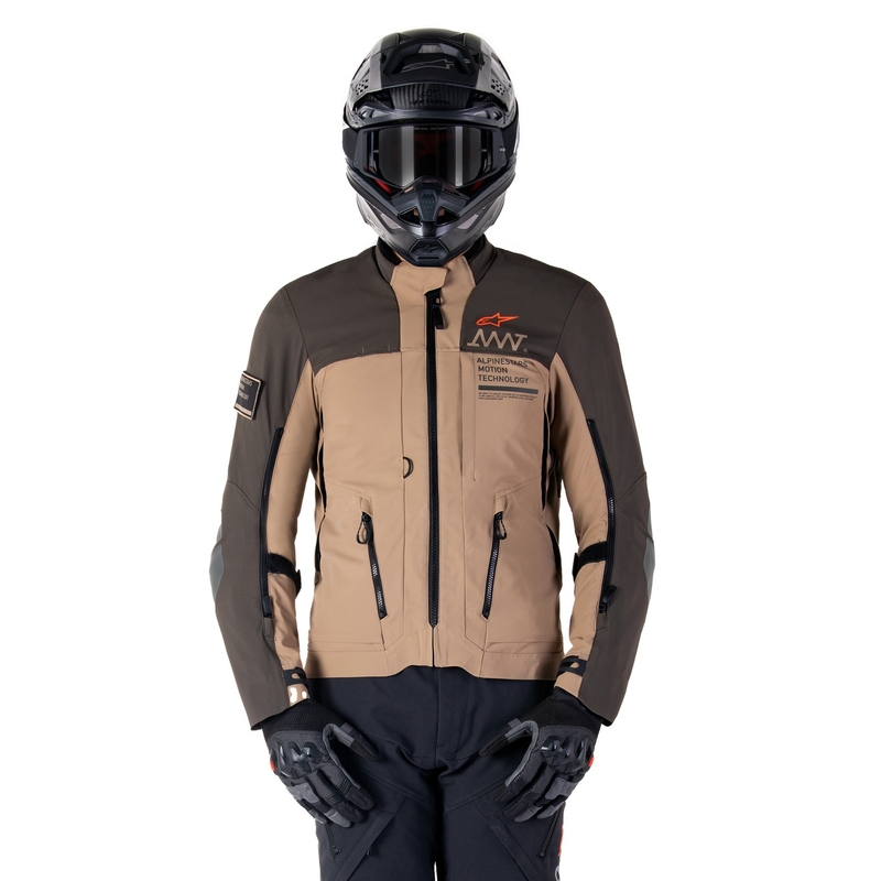 Alpinestars AMT-8 Stretch Drystar XF Motorradjacke braun-khaki
