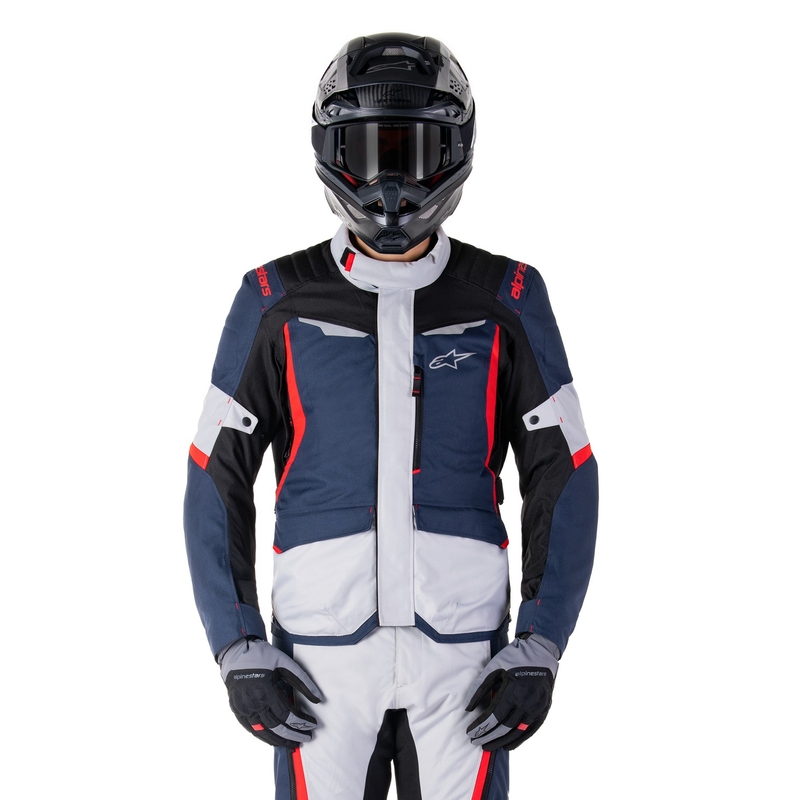 Alpinestars ST-1 Wasserdichte Motorradjacke dunkelblau-schwarz-rot