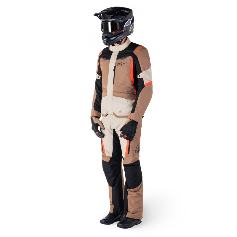 Alpinestars ST-1 Wasserdichte Motorradjacke Khaki-Sand-Schwarz-Fluorot