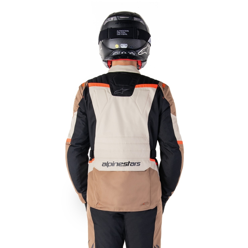 Alpinestars ST-1 Wasserdichte Motorradjacke Khaki-Sand-Schwarz-Fluorot