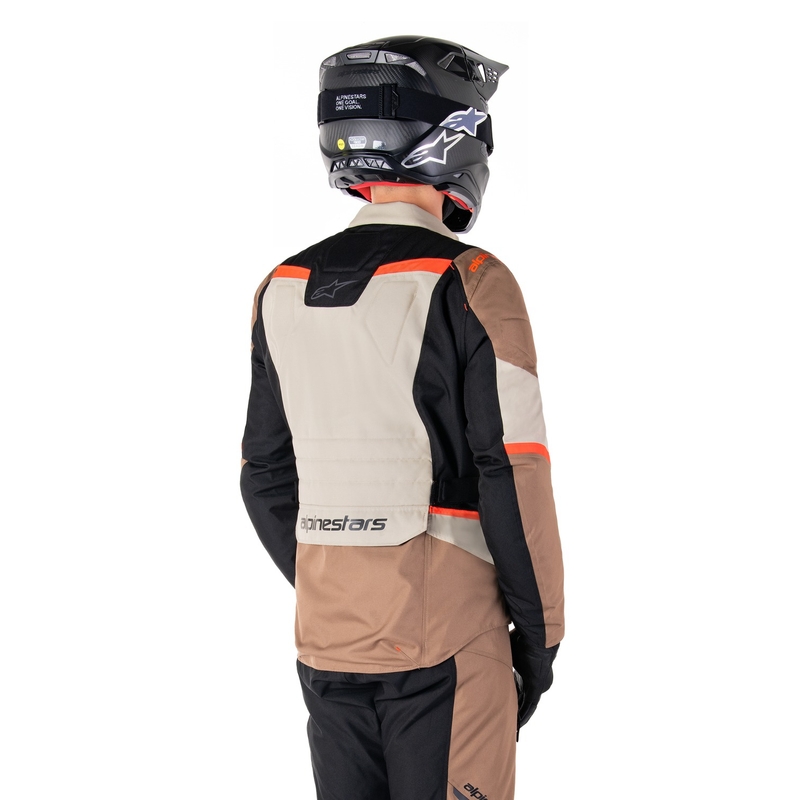 Alpinestars ST-1 Wasserdichte Motorradjacke Khaki-Sand-Schwarz-Fluorot