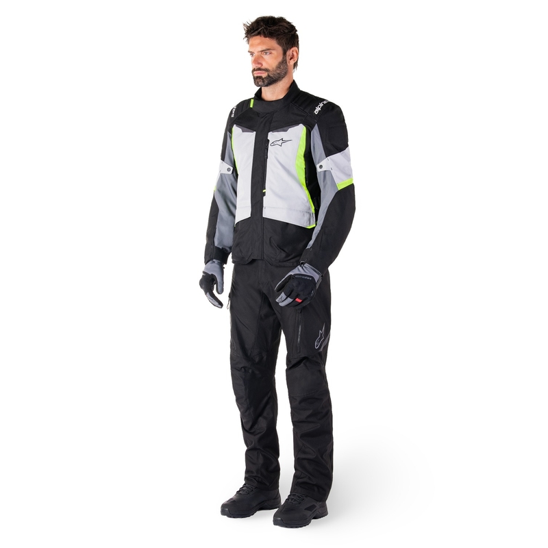 Alpinestars ST-1 Wasserdichte Motorradjacke grau-schwarz-fluogelb