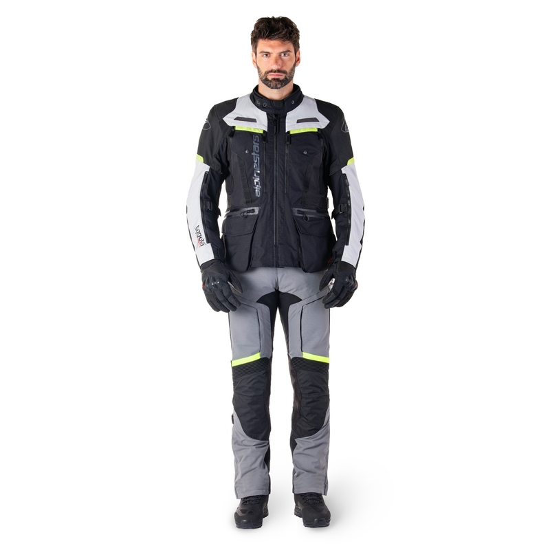 Alpinestars Bogota PRO Drystar Motorradjacke Schwarz-Grau-Fluogelb