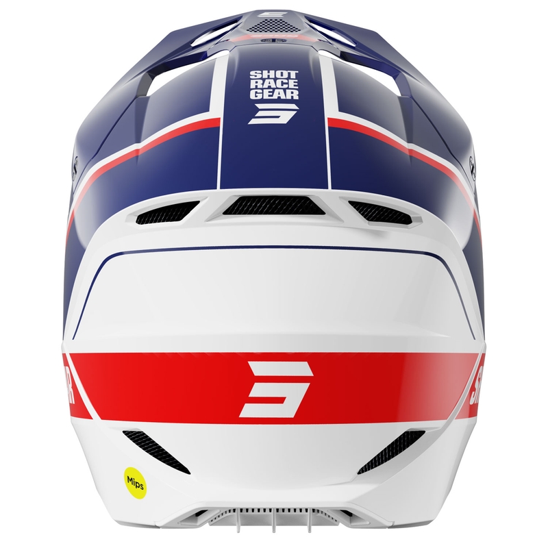 Motocross-Helm Shot Race Mythic glänzend blau-rot