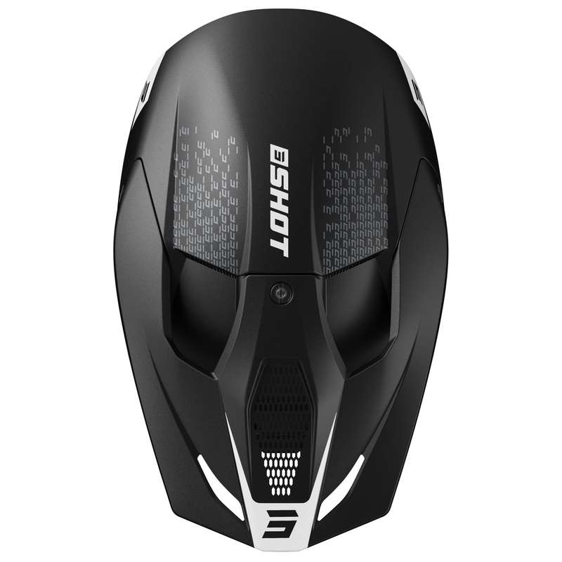 Motocross-Helm Shot Furious Draw weiß-schwarz