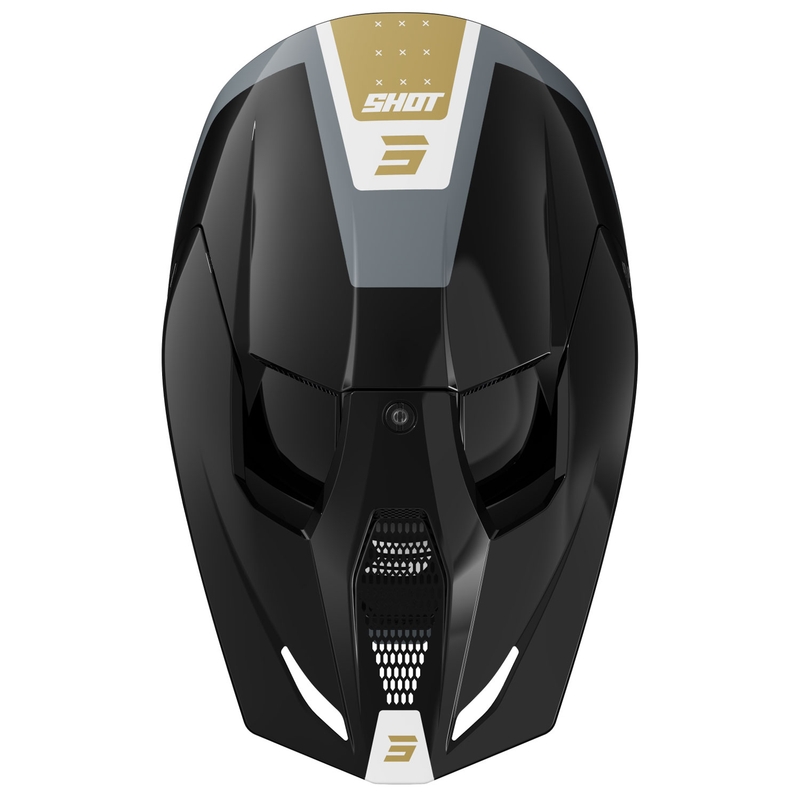 Shot Furious League Motocross-Helm gold-schwarz