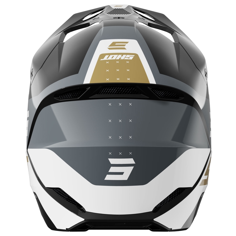Shot Furious League Motocross-Helm gold-schwarz