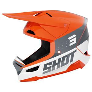 Shot Furious League Motocross-Helm orange-grau