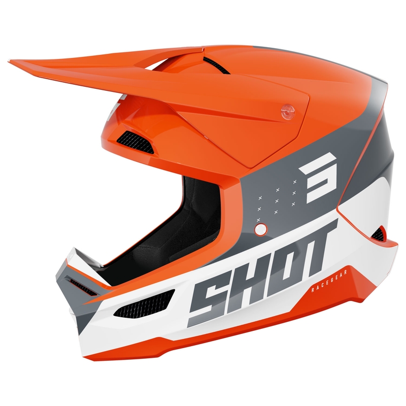 Shot Furious League Motocross-Helm orange-grau