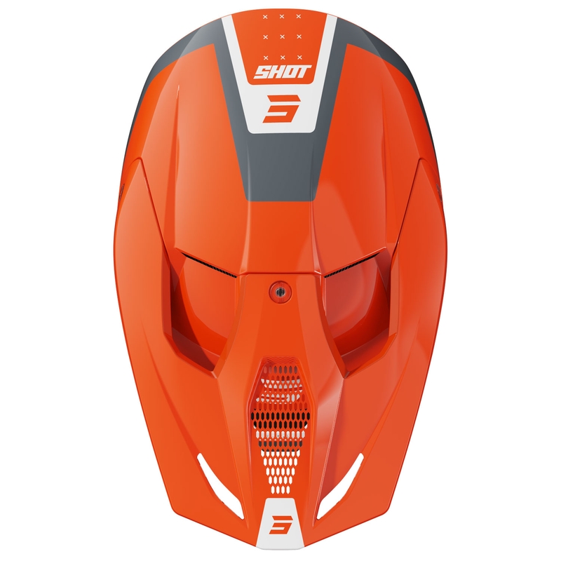 Shot Furious League Motocross-Helm orange-grau