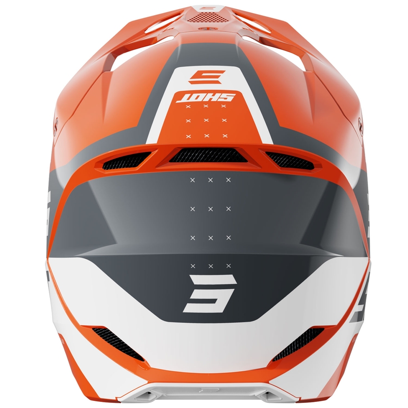 Shot Furious League Motocross-Helm orange-grau