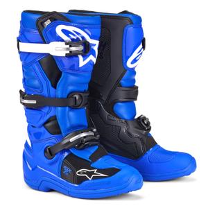 Alpinestars Tech 7 S Blau-Weiß-Schwarz 2025 Kinder-Motorradstiefel