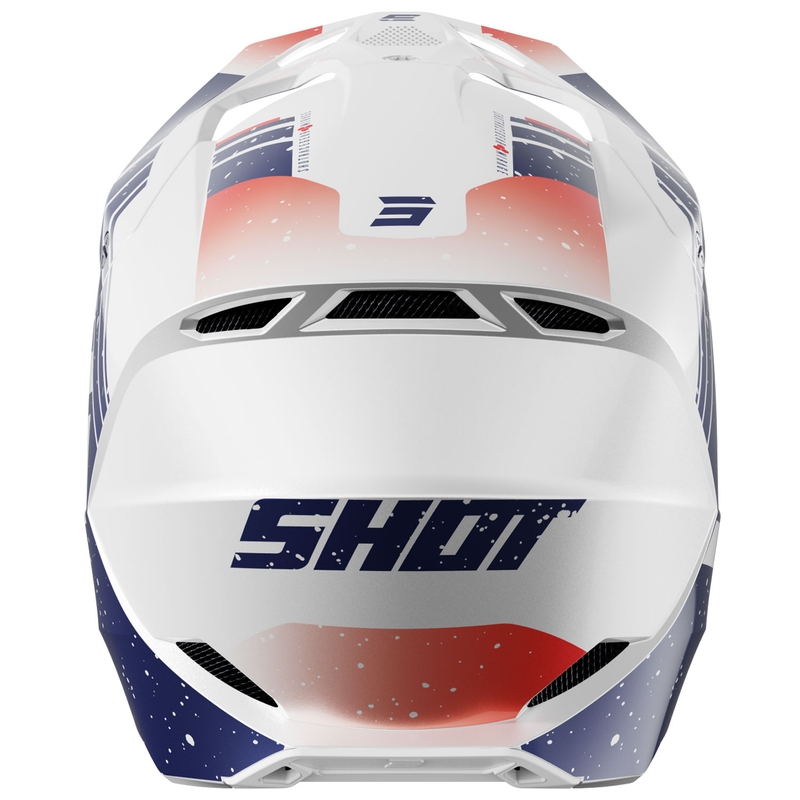 Motocross-Helm Shot Furious Mirage blau-rot
