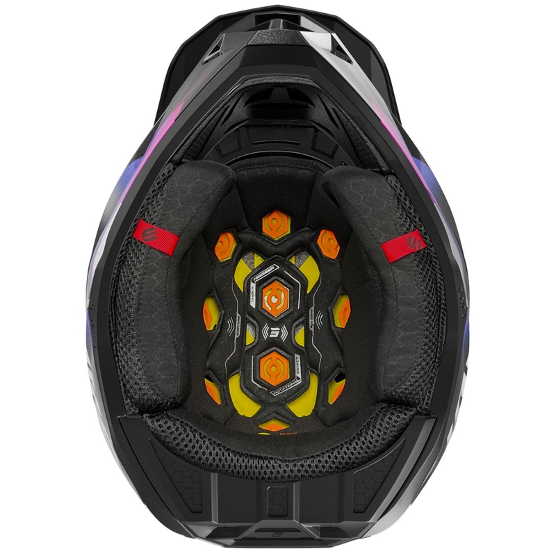 Motocross-Helm Shot Lite Astral blau-rosa