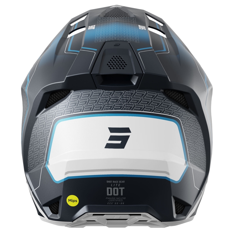 Motocross-Helm Shot Lite Challenger mattblau