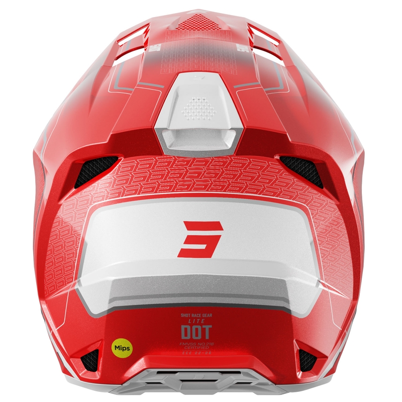 Motocross-Helm Shot Lite Challenger perlrot