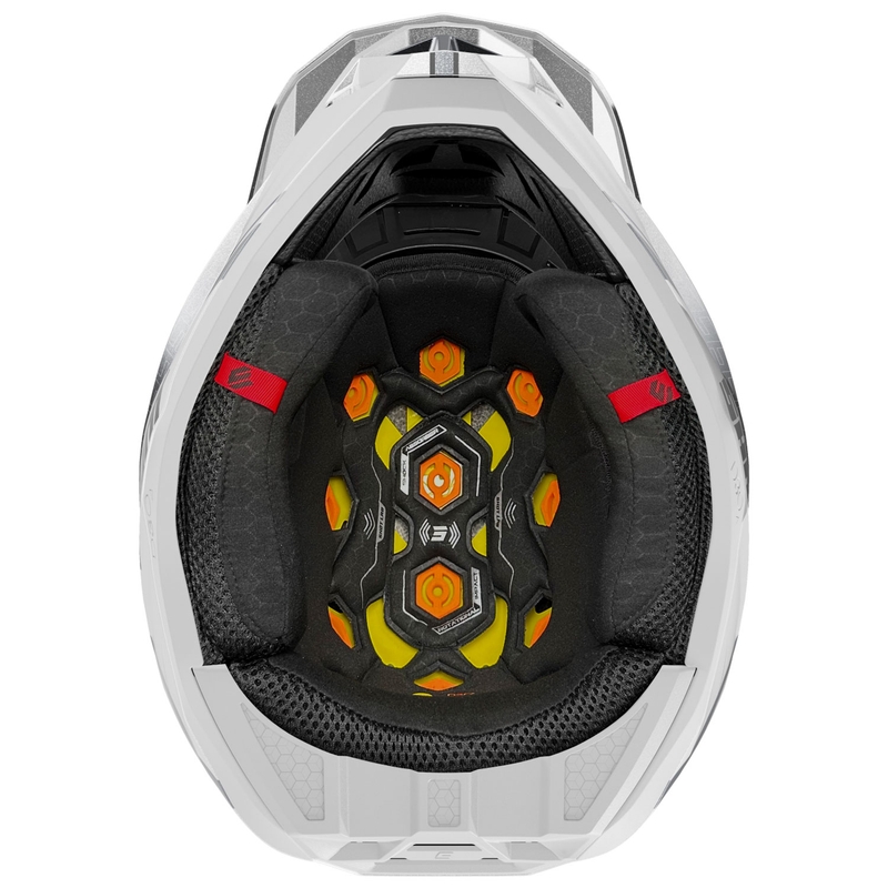 Motocross-Helm Shot Lite Challenger perlschwarz-weiß