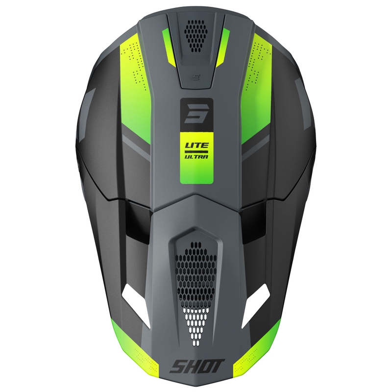 Motocross-Helm Shot Lite Ultra matt fluogelb