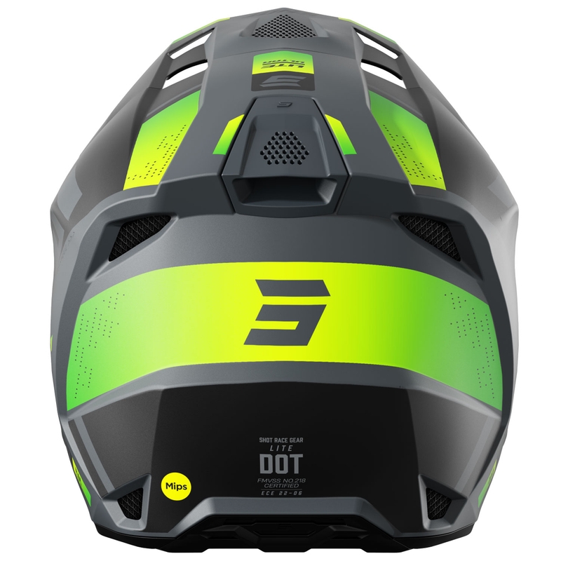 Motocross-Helm Shot Lite Ultra matt fluogelb