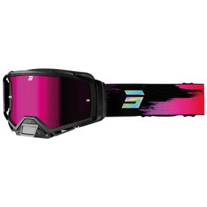 Motocross-Brille Shot Core lila mit Iridium-Plexiglas