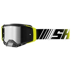 Motocross-Brille Shot Core fluo gelb-weiß mit Iridium-Plexiglas