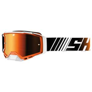 Motocross-Brille Shot Core orange-weiß mit Iridium-Plexiglas