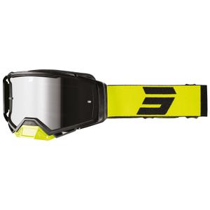 Motocross-Brille Shot Core fluo gelb mit Iridium-Plexiglas