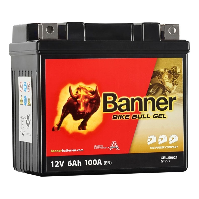 Gel-Motorradbatterie Banner Bike Bull GEL 506 21/BGTZ7-S - GTZ7-S 12V, 6Ah, 100A