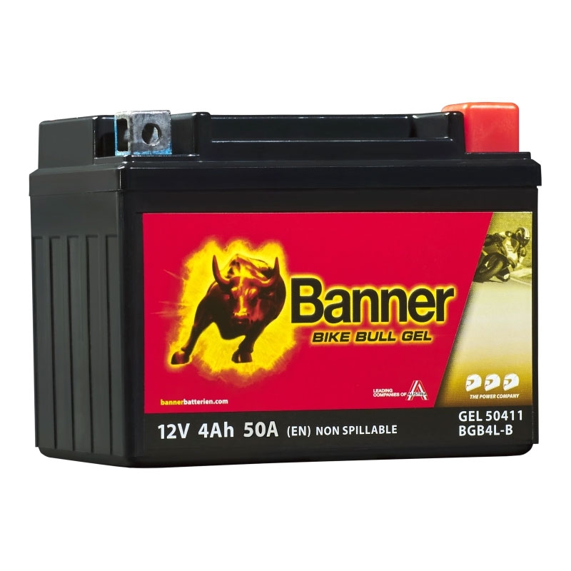 LANDPORT Gel-Batterie GB4L-B – 12V, 4Ah, 60A CCA, Wartungsfrei Für Motorrad & Roller