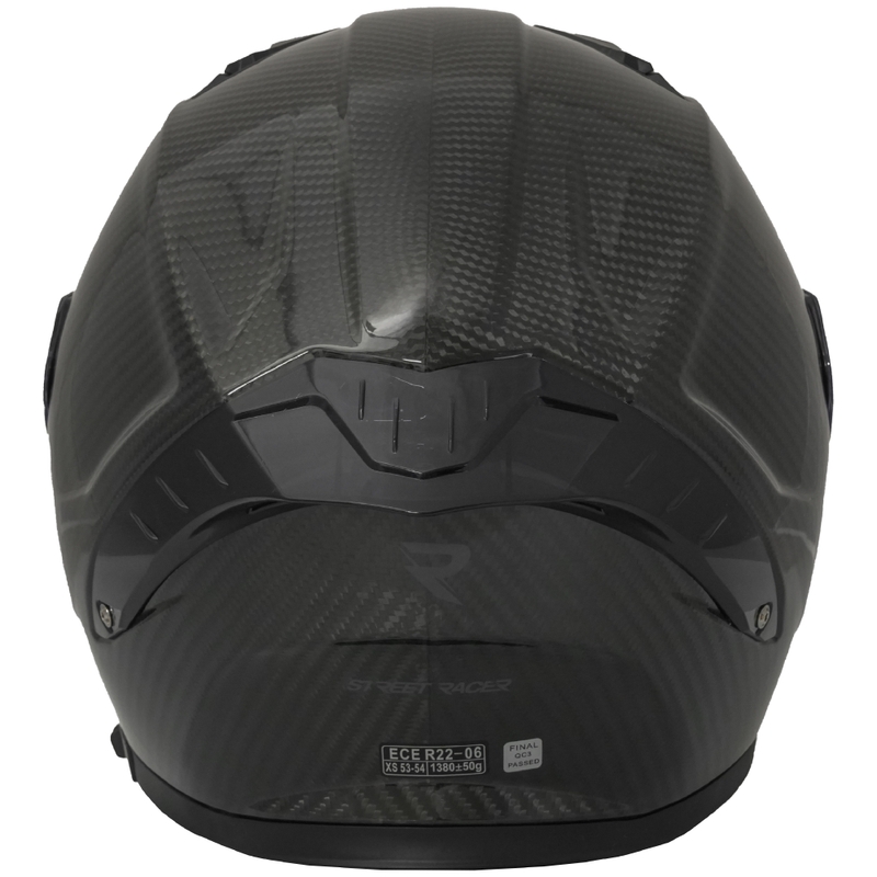Street Racer Titan Carbon Integralhelm, Schwarz