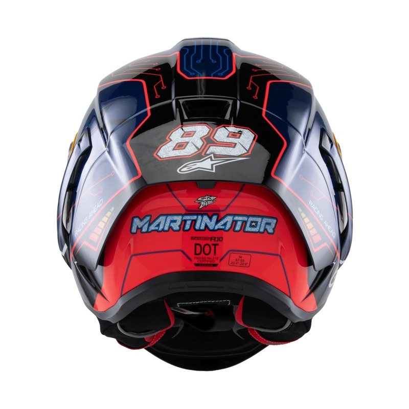 Alpinestars Supertech R-10 Limited Edition Martinator Jorge Martin Integraler Motorradhelm Blau-Lila-Rot-Gelb