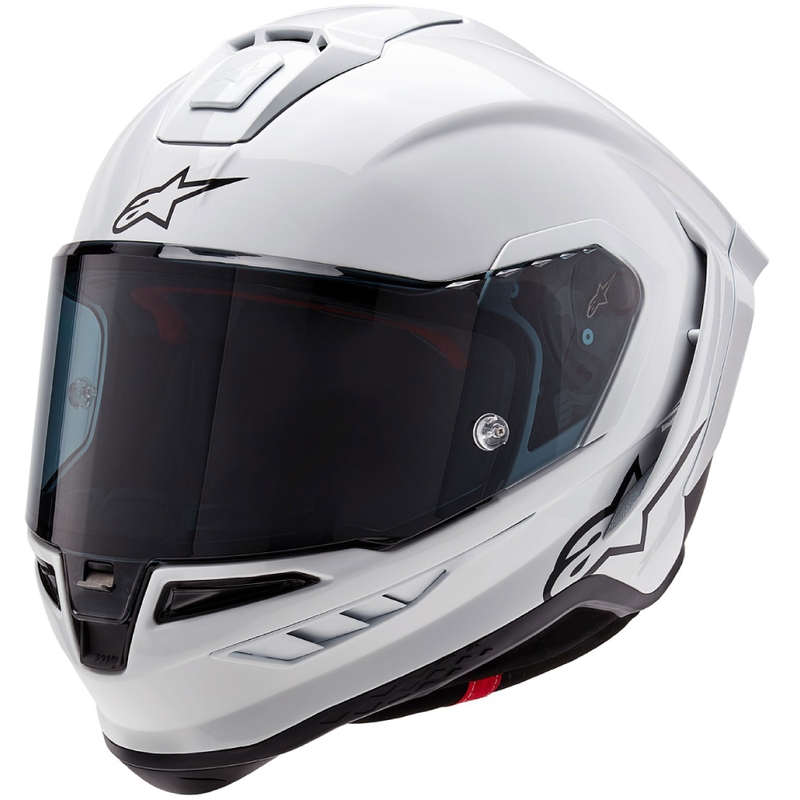 Integrierter Motorradhelm Alpinestars Supertech R-10 Solid Carbonweiß matt
