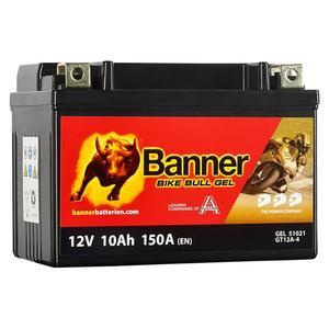 Gel-Motorradbatterie Banner Bike Bull GEL 510 21/BGTX12A-4 -GTX12A-4 12V, 10Ah, 150A