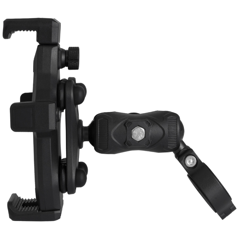 Antivibrations-Motorradhalterung mit Schloss MotoZem M25-1 schwarz