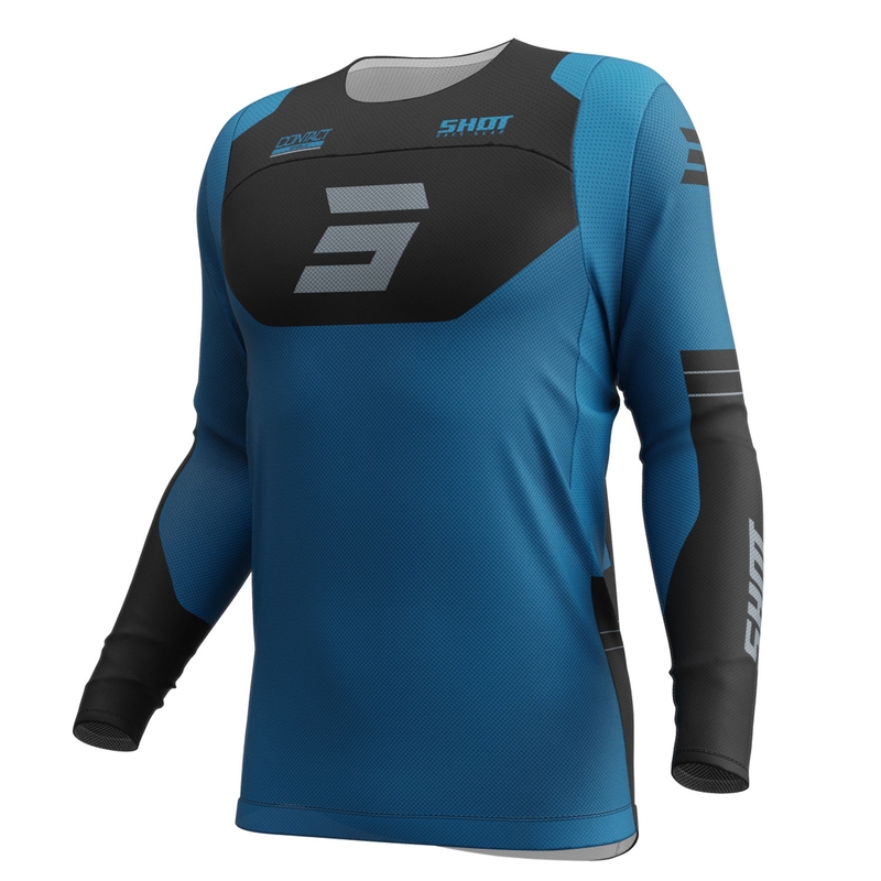 Motocross-Trikot Shot Contact Shield blau