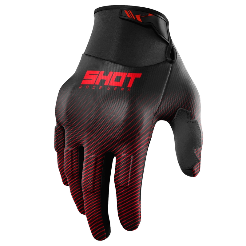 Motocross-Handschuhe Shot Drift Rim rot