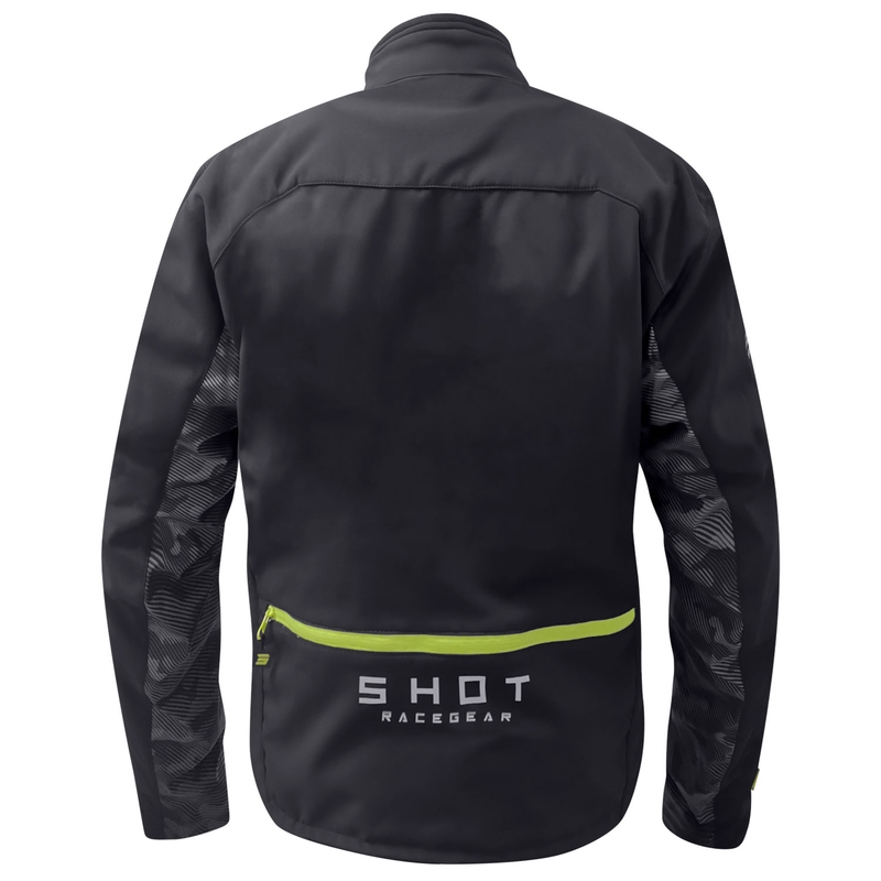 Shot Climatic Motorradjacke Schwarz-Fluogelb